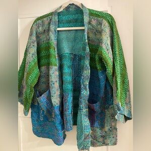 Multicolor Patchwork Women Jacket
